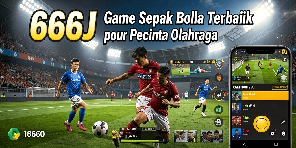 Tampilan gameplay 666J dengan aksi sepak bola yang mendebarkan.