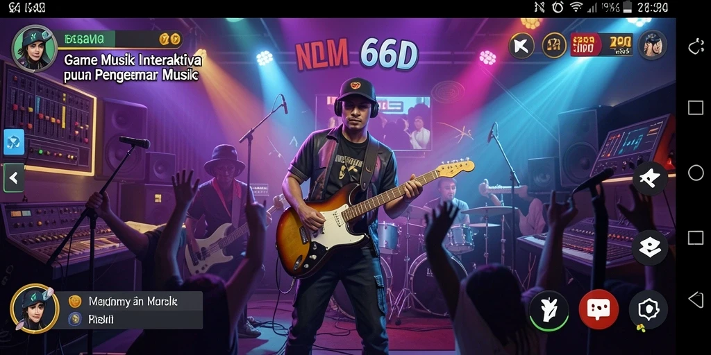 Gameplay menarik 66D yang menampilkan pengalaman musik interaktif.