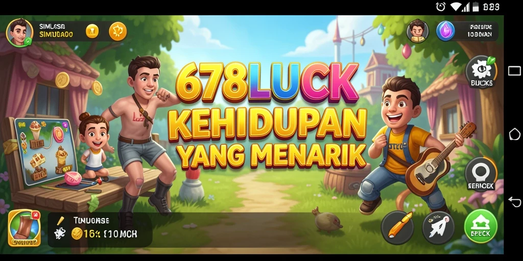 Tangkapan layar utama 678LUCK menunjukkan gameplay simulasi yang seru.