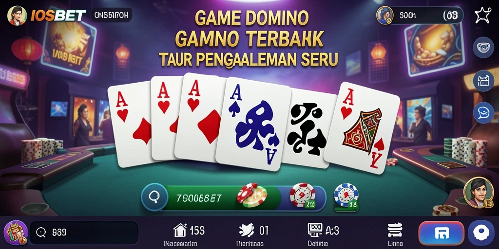 Screenshot gameplay menunjukkan keseruan bermain Domino di IOSBET.