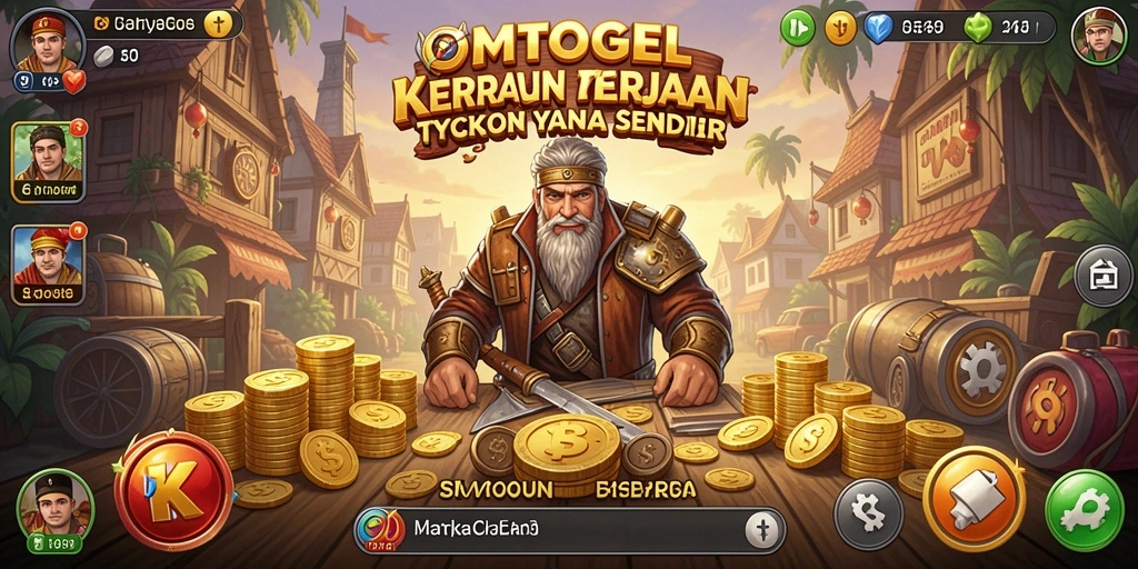 Tangkapan layar gameplay OMTOGEL yang menunjukkan keseruan membangun kerajaan bisnis.