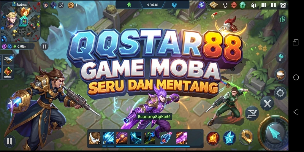 Tampilan game QQSTAR88 dengan aksi seru dan karakter menantang.