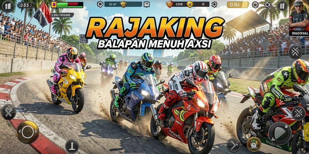 Gameplay mendebarkan di lintasan balap RAJAKING.