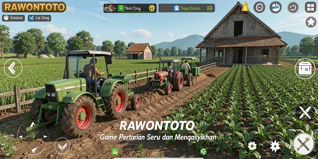 Tampilan gameplay RAWONTOTO yang menarik dan penuh warna.