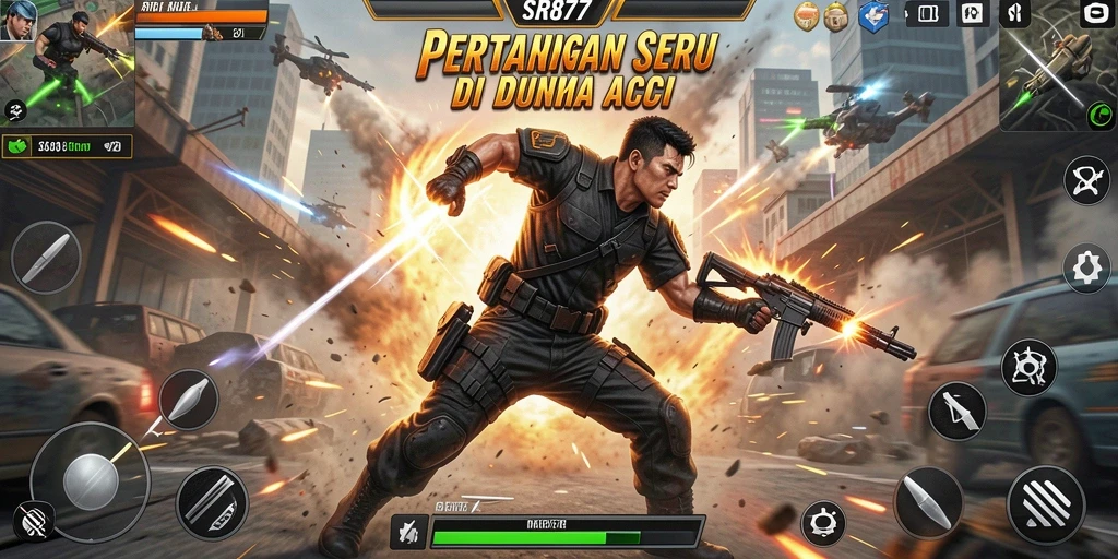 Tampilan gameplay SR877 yang intens dan menegangkan.
