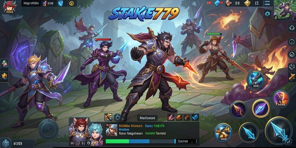 Tangkapan layar gameplay <strong>STAKE779</strong> yang menampilkan pertempuran seru dan karakter menarik.