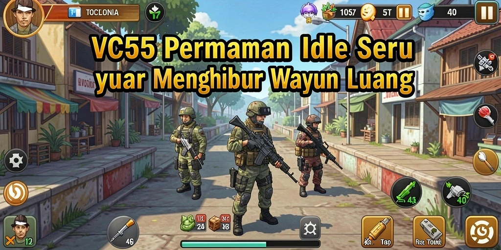 Tampilan gameplay VC55 yang menawan dan penuh warna.