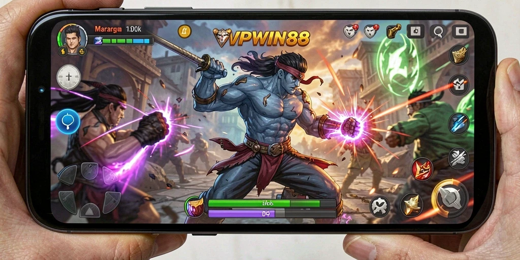 Tampilan seru dari gameplay pertarungan di VIPWIN88.